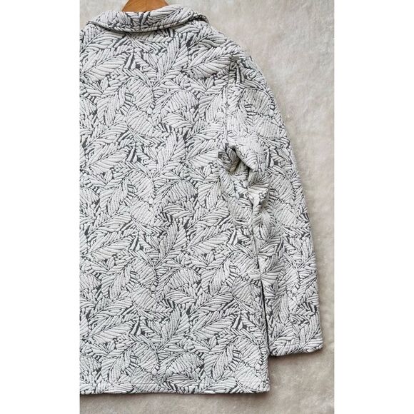 Catherine Malandrino White & Black Textured Knit Open Front Blazer, Size: Small - Picture 14 of 16